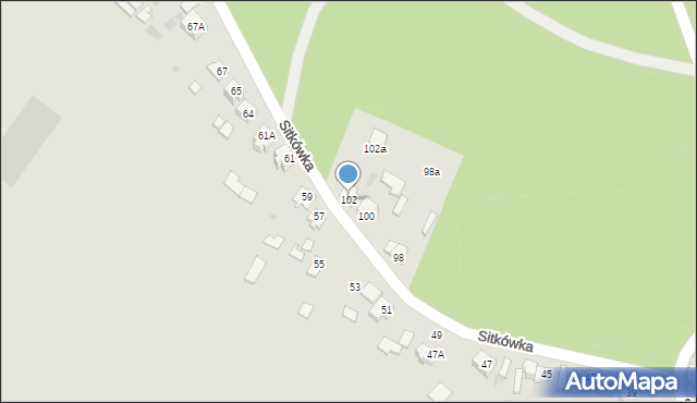 Chęciny, Sitkówka, 102, mapa Chęciny