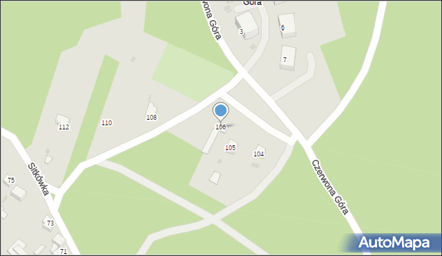 Chęciny, Sitkówka, 106, mapa Chęciny