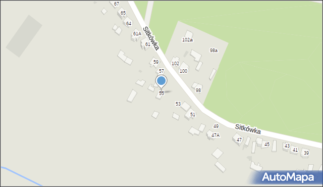 Chęciny, Sitkówka, 55, mapa Chęciny