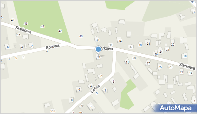 Chmielów, Siarkowa, 33, mapa Chmielów