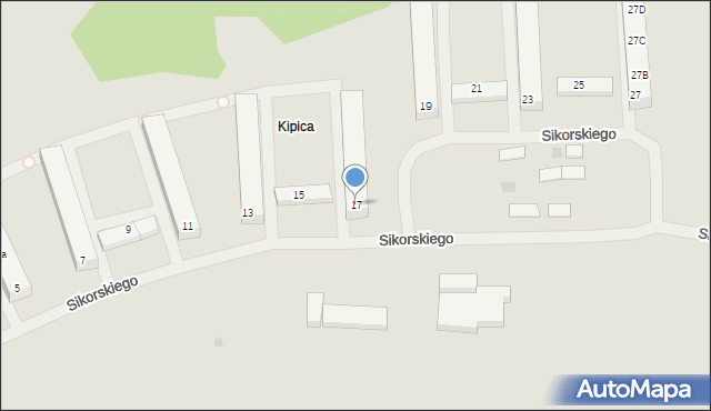Chojna, Sikorskiego Władysława, gen., 17, mapa Chojna