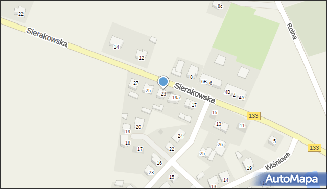 Chrzypsko Wielkie, Sierakowska, 23, mapa Chrzypsko Wielkie