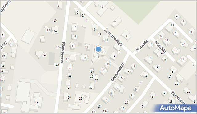 Chwaszczyno, Sienkiewicza Henryka, 8, mapa Chwaszczyno