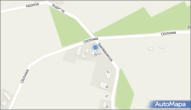 Chybie, Sienkiewicza Henryka, 53, mapa Chybie