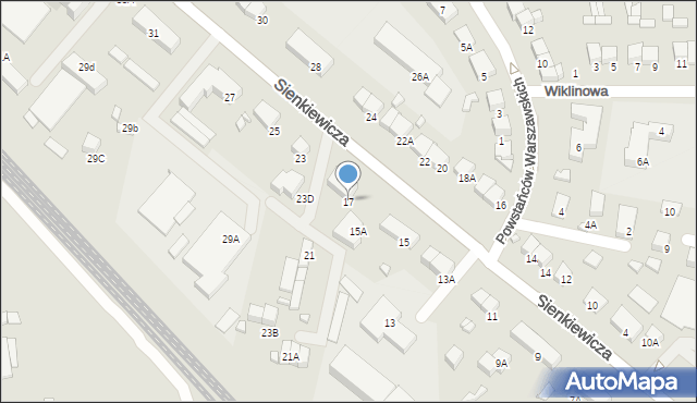 Ciechanów, Sienkiewicza Henryka, 17, mapa Ciechanów