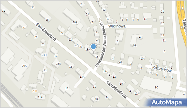 Ciechanów, Sienkiewicza Henryka, 18, mapa Ciechanów