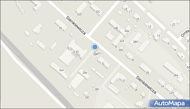 Ciechanów, Sienkiewicza Henryka, 33A, mapa Ciechanów