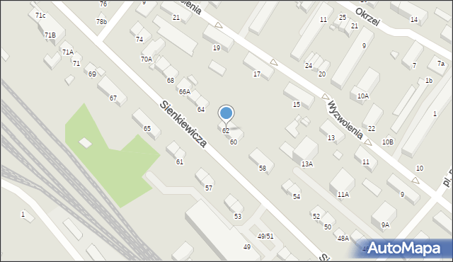 Ciechanów, Sienkiewicza Henryka, 62, mapa Ciechanów