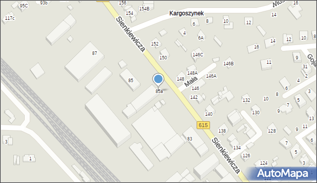 Ciechanów, Sienkiewicza Henryka, 85a, mapa Ciechanów