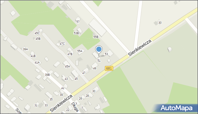 Ciechanowiec, Sienkiewicza Henryka, 53A, mapa Ciechanowiec