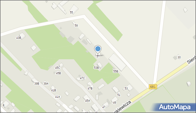 Ciechanowiec, Sienkiewicza Henryka, 57, mapa Ciechanowiec