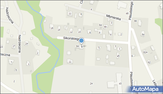 Cieksyn, Sikorskiego Władysława, gen., 9, mapa Cieksyn