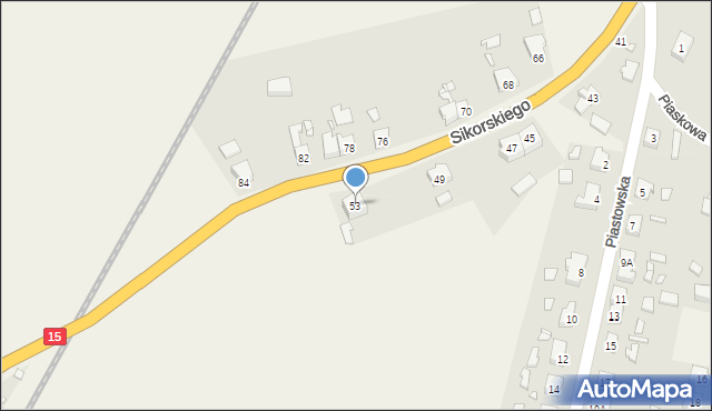 Cieszków, Sikorskiego Władysława, gen., 53, mapa Cieszków