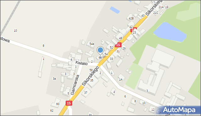 Cieszków, Sikorskiego Władysława, gen., 56, mapa Cieszków