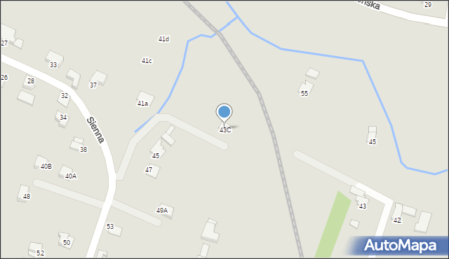 Cieszyn, Sienna, 43C, mapa Cieszyna