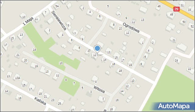 Cybinka, Sienkiewicza Henryka, 12a, mapa Cybinka