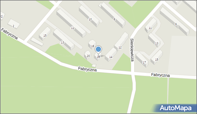 Czarna Białostocka, Sienkiewicza Henryka, 16, mapa Czarna Białostocka