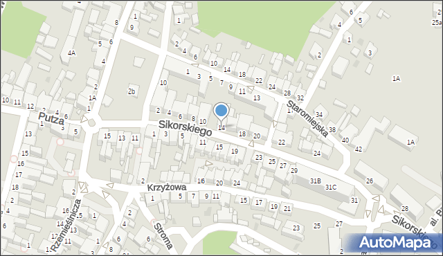 Czarnków, Sikorskiego Władysława, gen., 14, mapa Czarnków