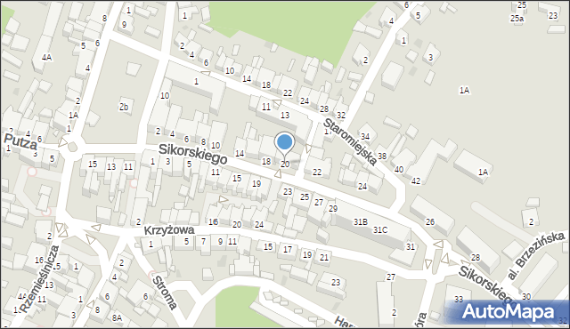 Czarnków, Sikorskiego Władysława, gen., 20, mapa Czarnków