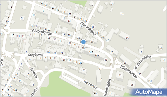 Czarnków, Sikorskiego Władysława, gen., 29, mapa Czarnków