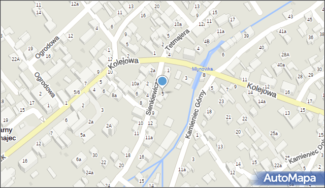 Czarny Dunajec, Sienkiewicza Henryka, 5, mapa Czarny Dunajec