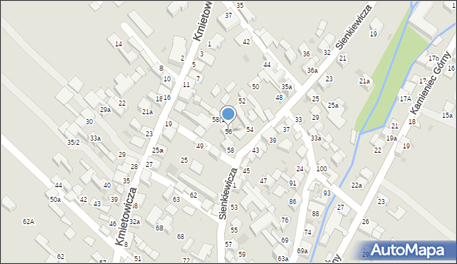 Czarny Dunajec, Sienkiewicza Henryka, 56, mapa Czarny Dunajec