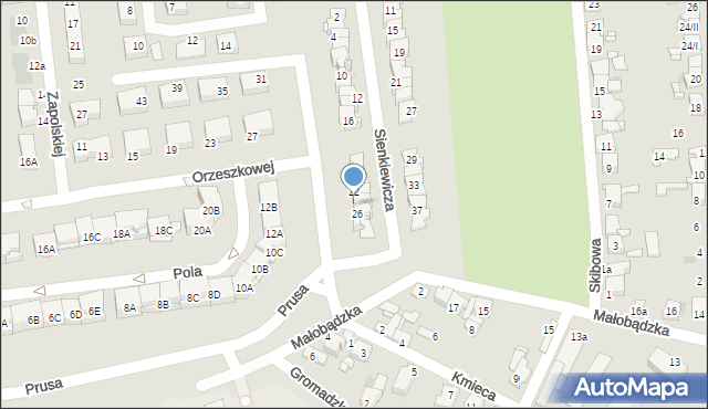 Czeladź, Sienkiewicza Henryka, 24, mapa Czeladź