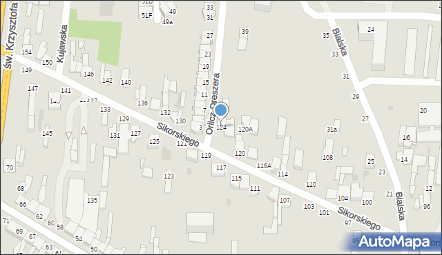 Częstochowa, Sikorskiego Władysława, gen., 124, mapa Częstochowy