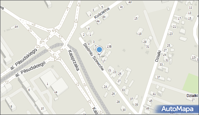 Dąbrowa Górnicza, Siedmiu Szewców, 13, mapa Dąbrowa Górnicza