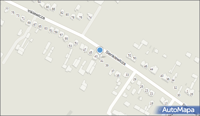 Daleszyce, Sienkiewicza Henryka, 43A, mapa Daleszyce