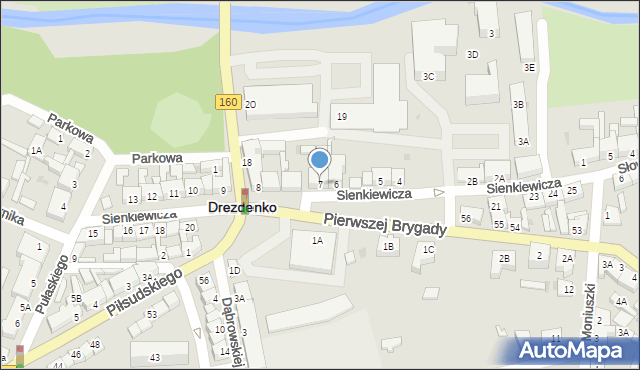 Drezdenko, Sienkiewicza Henryka, 7, mapa Drezdenko