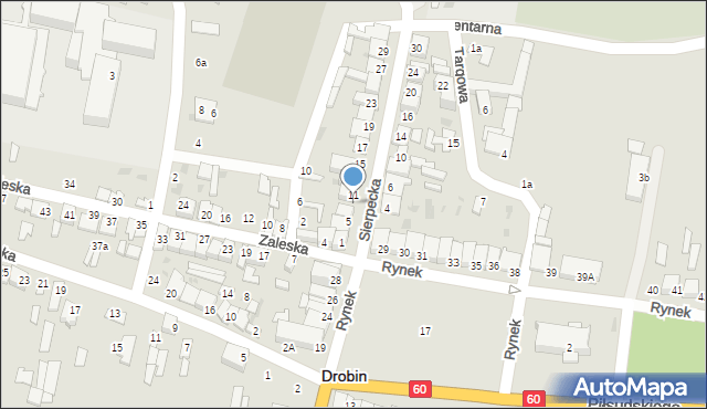 Drobin, Sierpecka, 9, mapa Drobin