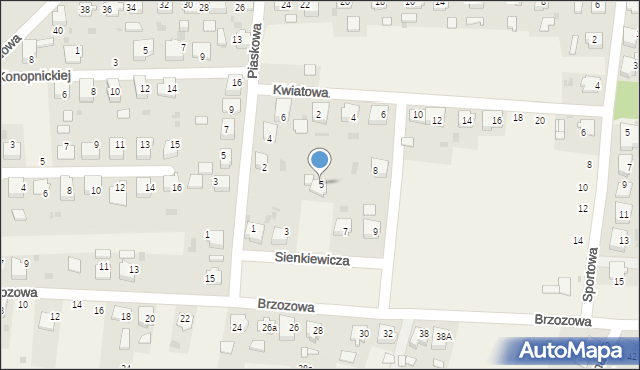 Dziergowice, Sienkiewicza Henryka, 5, mapa Dziergowice