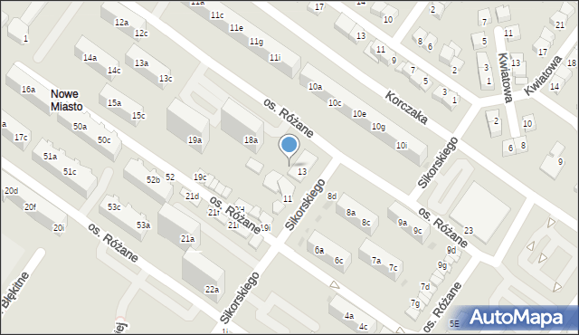 Dzierżoniów, Sikorskiego Władysława, gen., 11B, mapa Dzierżoniów