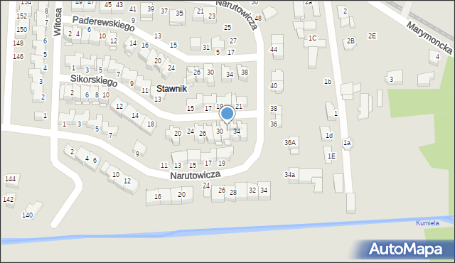 Elbląg, Sikorskiego Władysława, gen., 32, mapa Elbląga