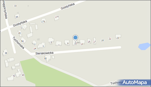 Gdańsk, Sierakowicka, 11, mapa Gdańska