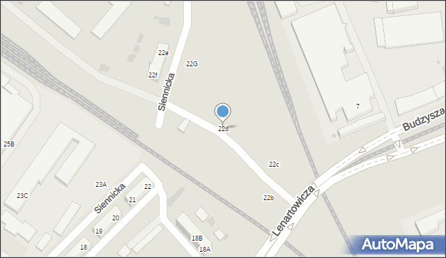 Gdańsk, Siennicka, 22d, mapa Gdańska