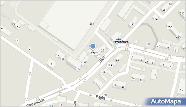 Gdańsk, Siennicka, 27A, mapa Gdańska