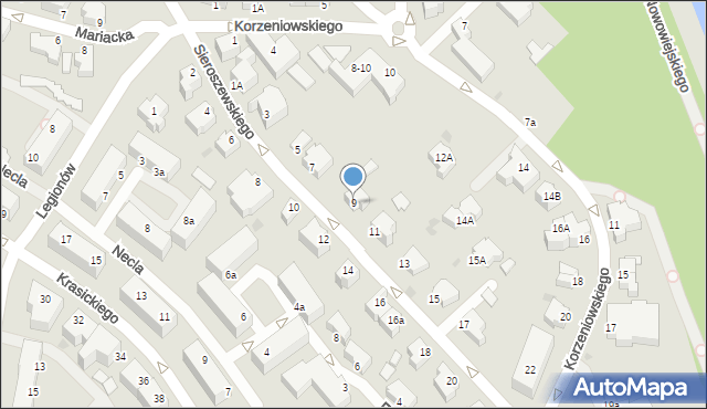 Gdynia, Sieroszewskiego Wacława, 9, mapa Gdyni