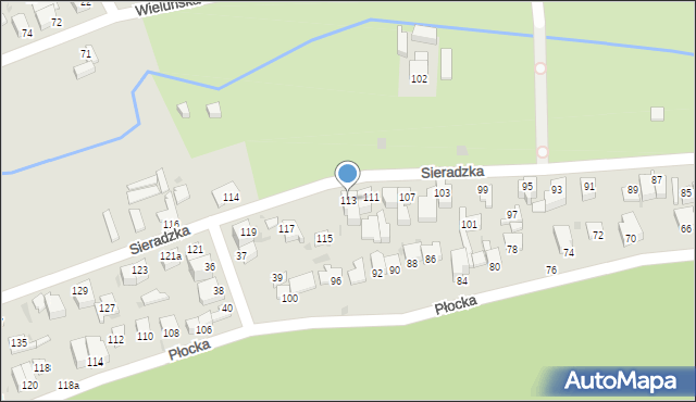 Gdynia, Sieradzka, 113, mapa Gdyni