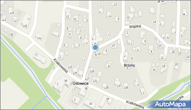 Gilowice, Siedlakówka, 4, mapa Gilowice