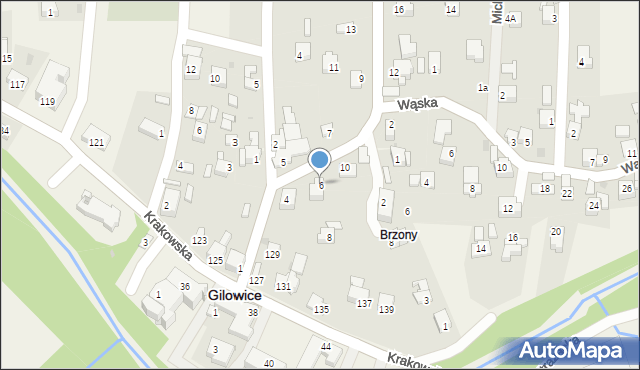 Gilowice, Siedlakówka, 6, mapa Gilowice