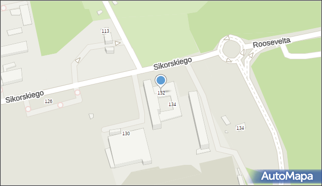 Gliwice, Sikorskiego Władysława, gen., 132, mapa Gliwic