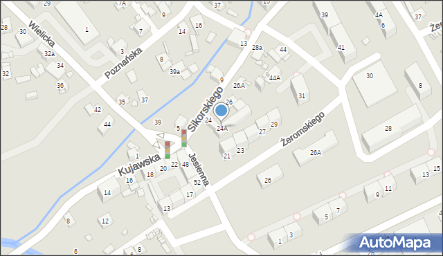 Gliwice, Sikorskiego Władysława, gen., 24A, mapa Gliwic