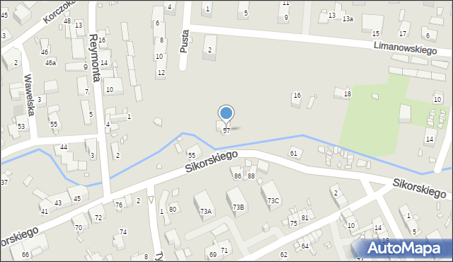 Gliwice, Sikorskiego Władysława, gen., 57, mapa Gliwic
