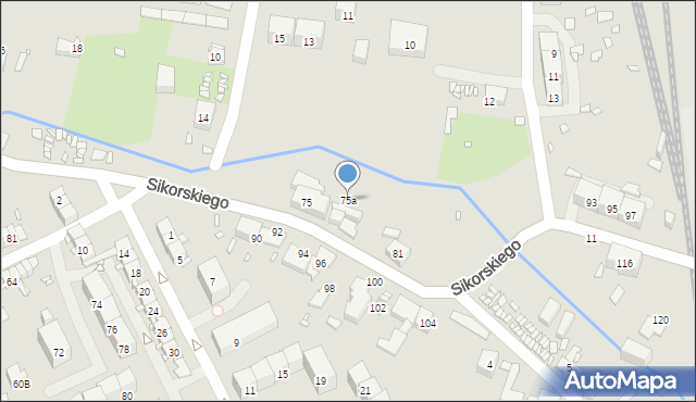 Gliwice, Sikorskiego Władysława, gen., 75a, mapa Gliwic