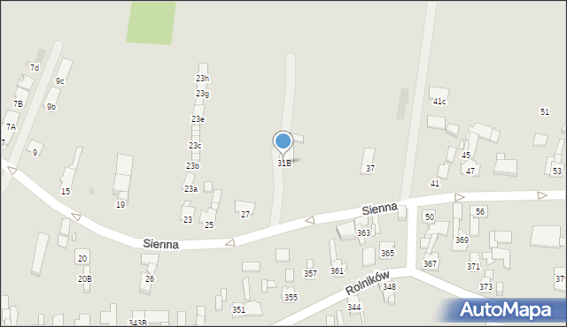 Gliwice, Sienna, 31B, mapa Gliwic