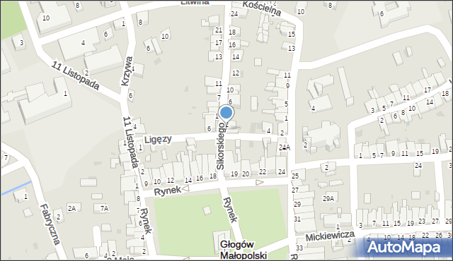 Głogów Małopolski, Sikorskiego Władysława, gen., 2A, mapa Głogów Małopolski
