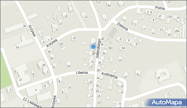 Głogów Małopolski, Sikorskiego Władysława, gen., 35, mapa Głogów Małopolski