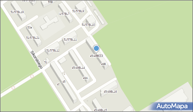 Głowno, Sikorskiego Władysława, gen., 49B, mapa Głowno